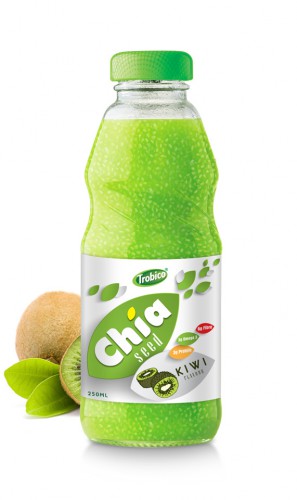 250ml Chia Seed kiwi Flavour Glass bottle